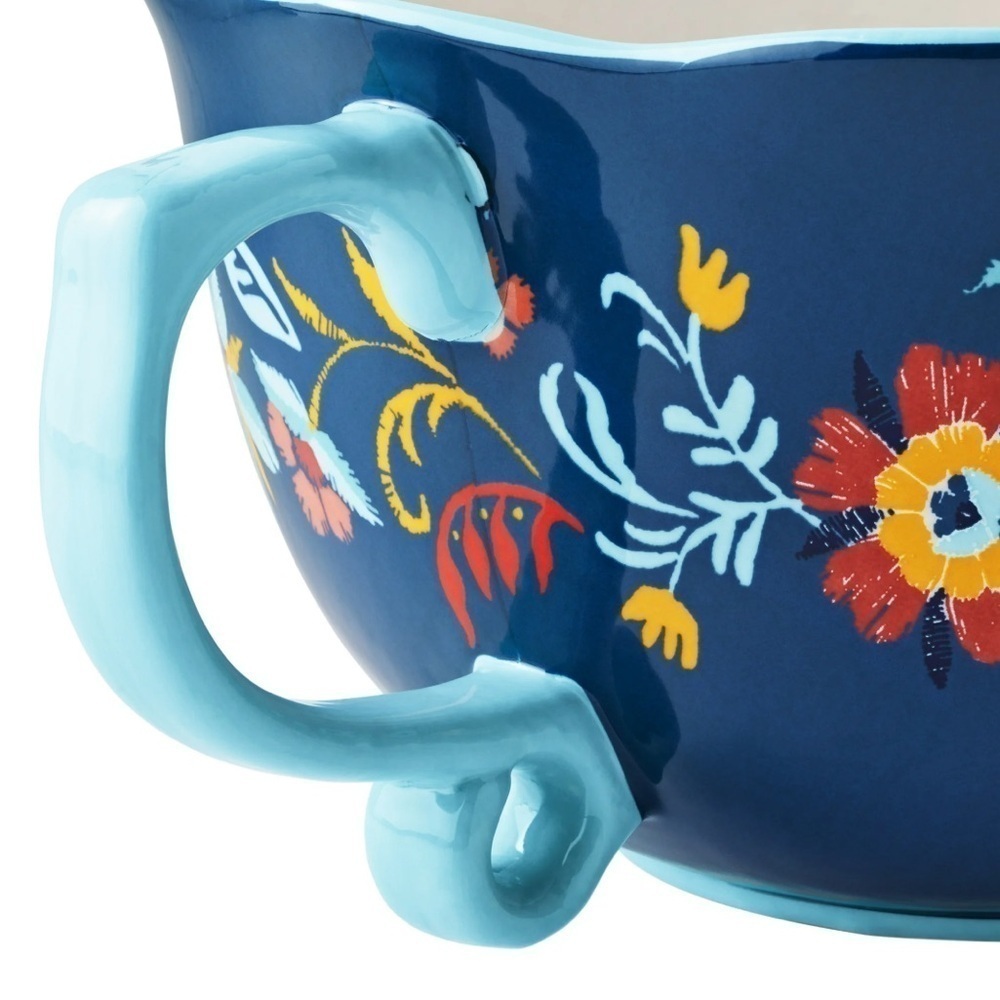 The Pioneer Woman Keepsake floral 12-Inch Ceramic Batter Bowl with Spout: - Picture 3 of 7
